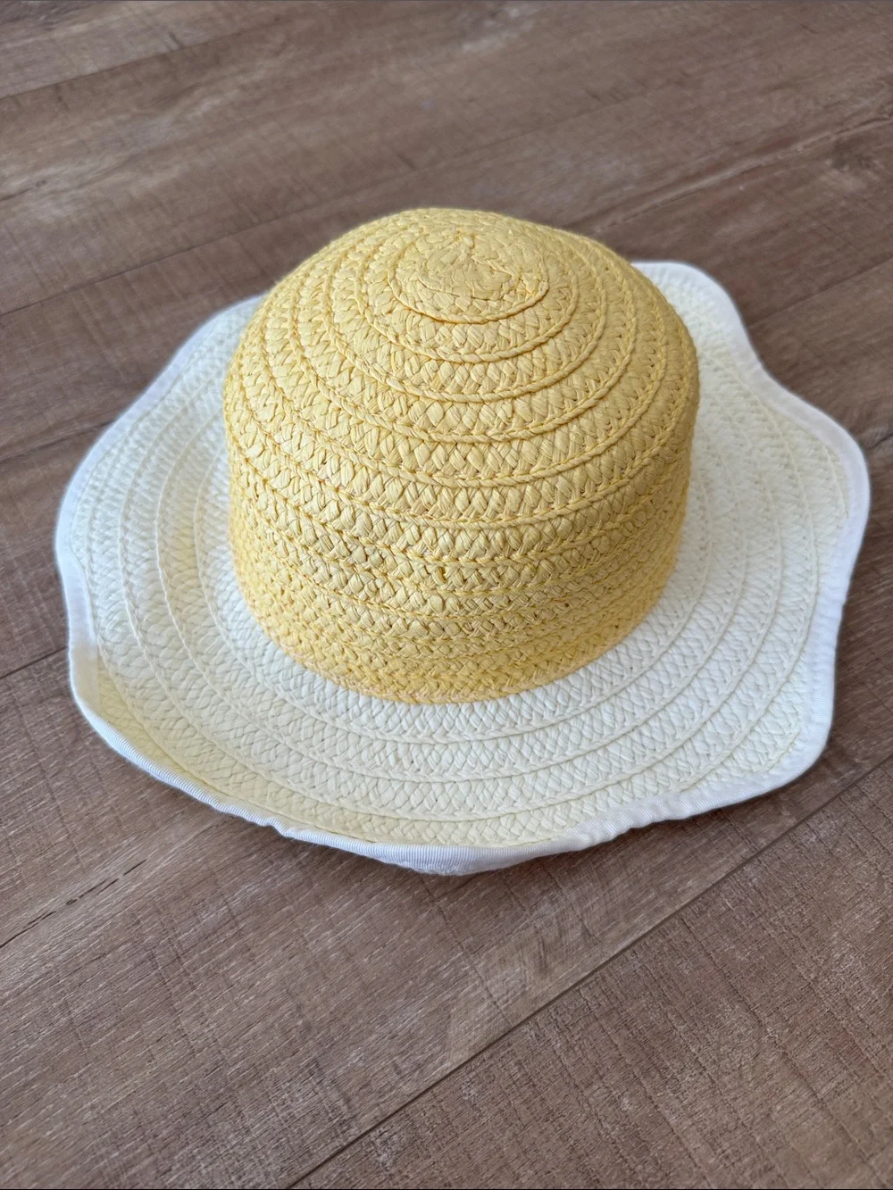 Rockahula Daisy 🌼 Kids Two-Tone Yellow and White Straw Sun Hat